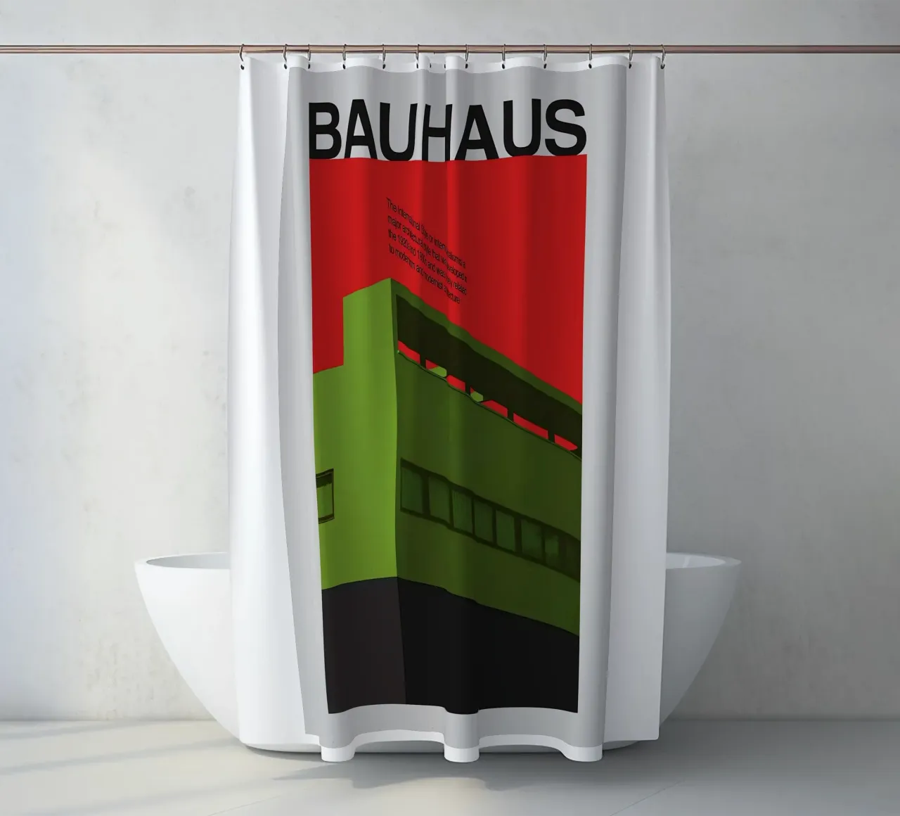 Bauhaus shower curtain by Brooke