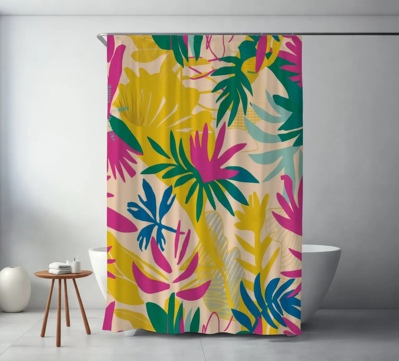 Diffusione delle foglie tropicali tenda da doccia da Haven Mirage