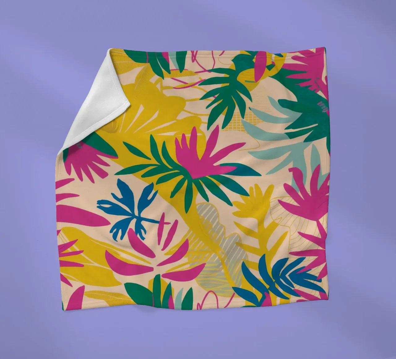 Diffusione delle foglie tropicali coperta in pile da Haven Mirage