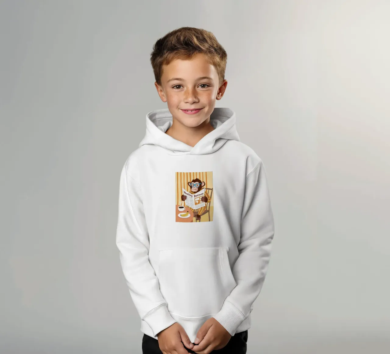 Notizie su Monkey Business felpa bambino con cappuccio da Paez Harmony