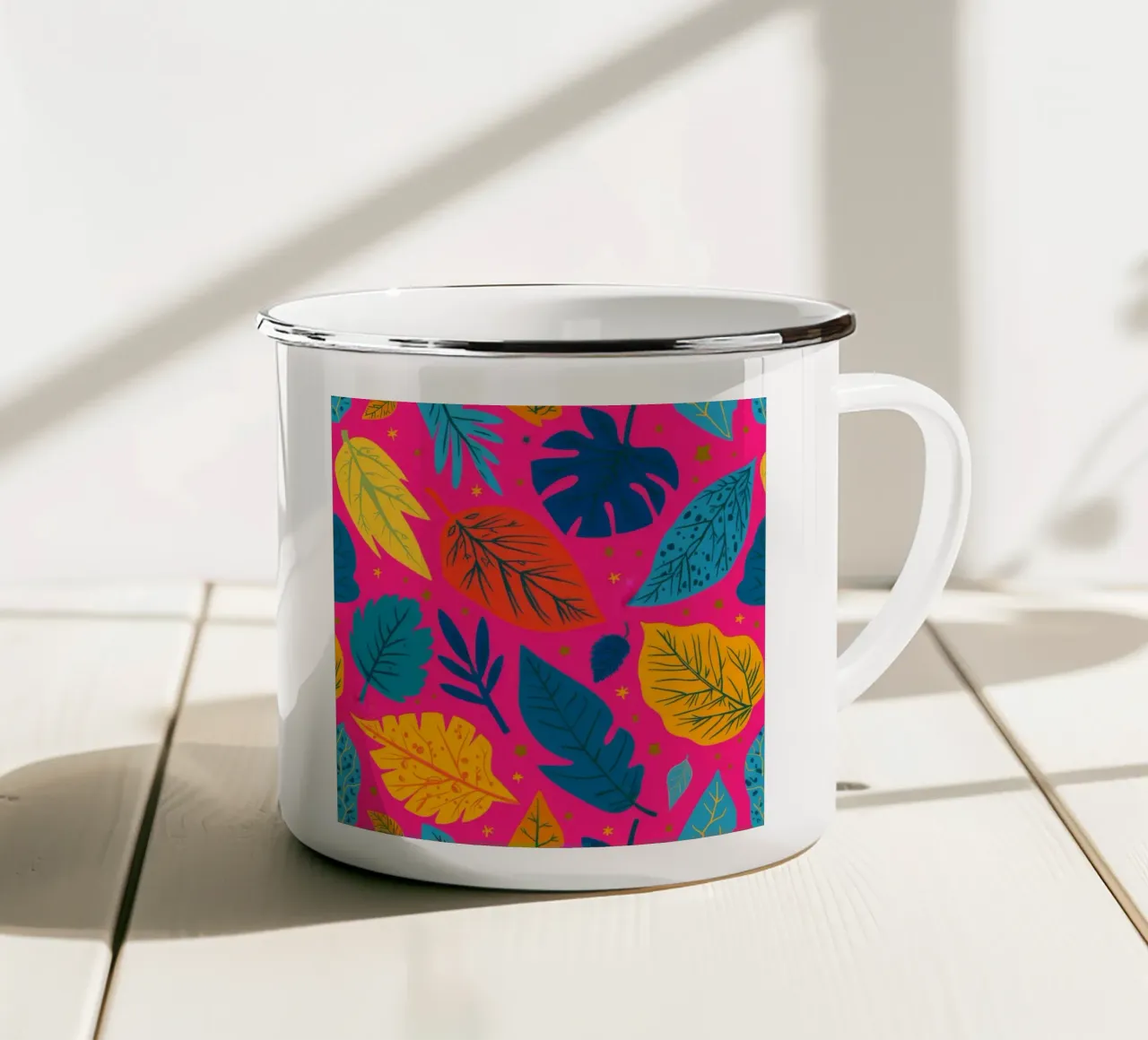 Foglia rosa Pop tazza in smalto da Haven Mirage