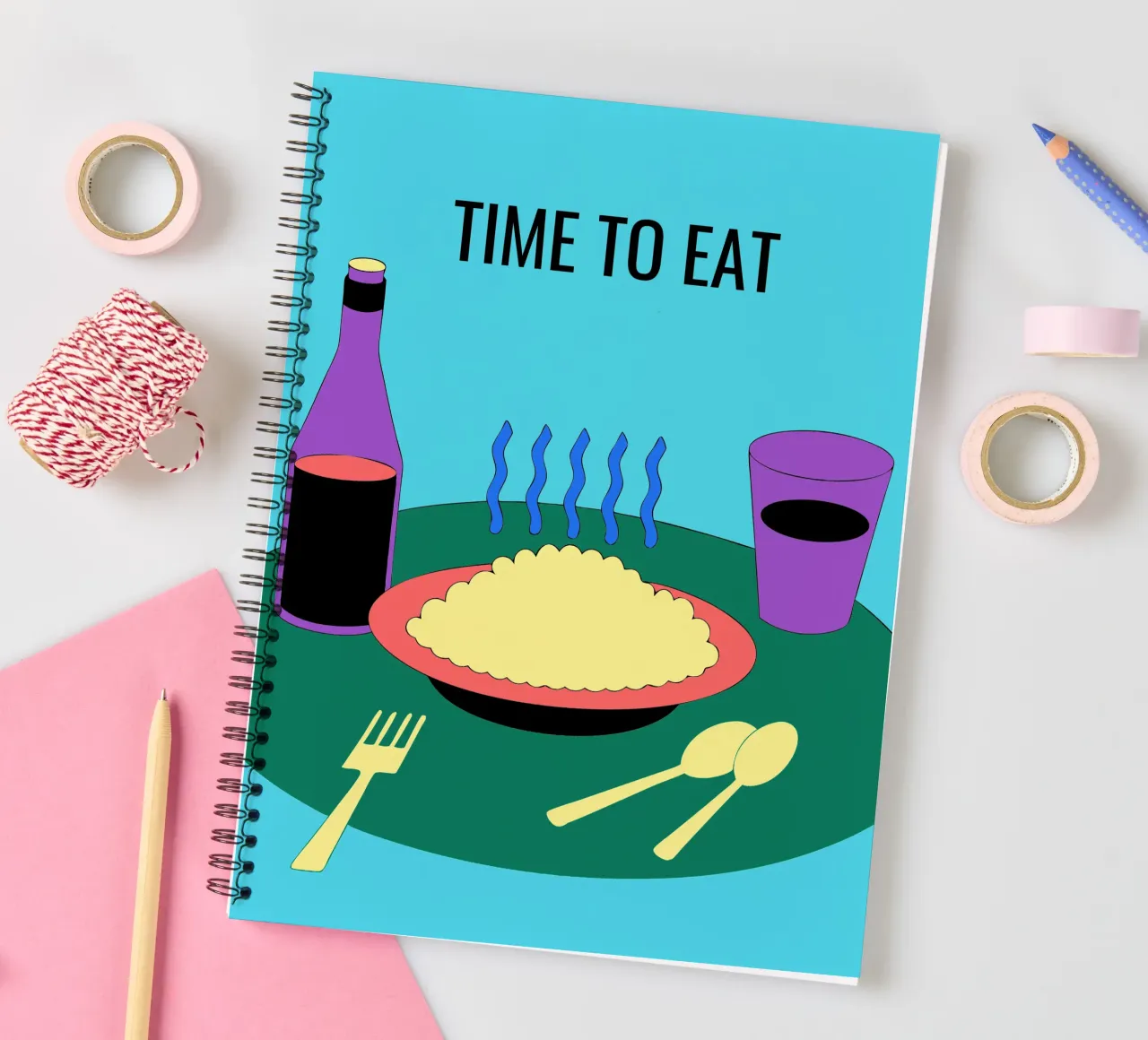 Time To Eat spiral notebook by OUR SHOP