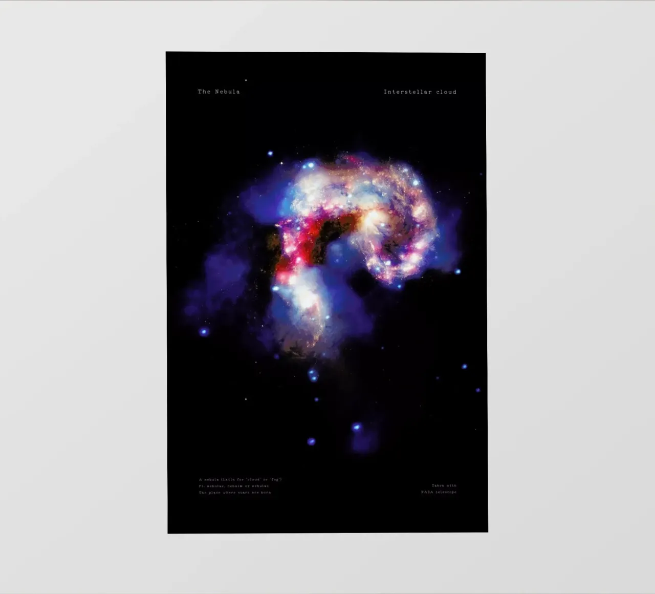 Nebula, NASA pellicola backlit da Vintage by JUNIQE