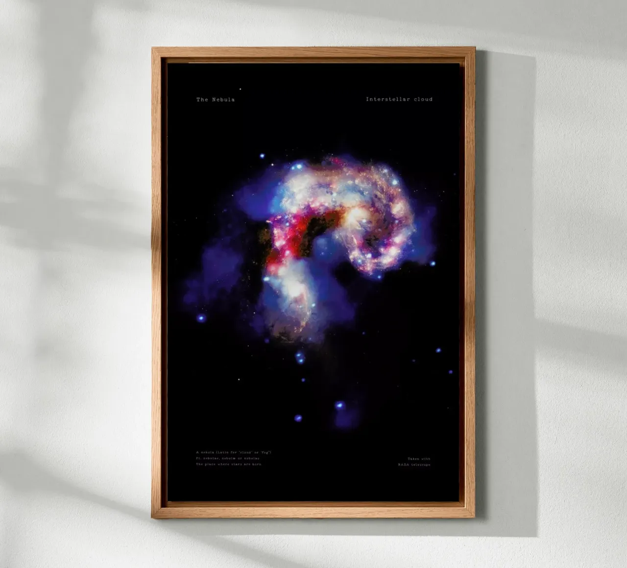 Nebula, NASA tela con Cornice a cassetta da Vintage by JUNIQE