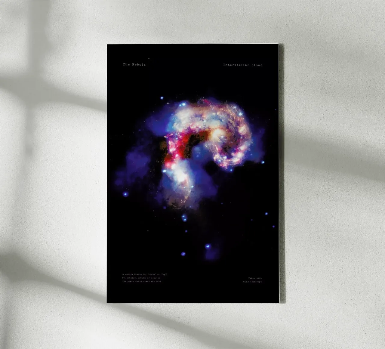 Nebula, NASA tela con Cornice a cassetta da Vintage by JUNIQE
