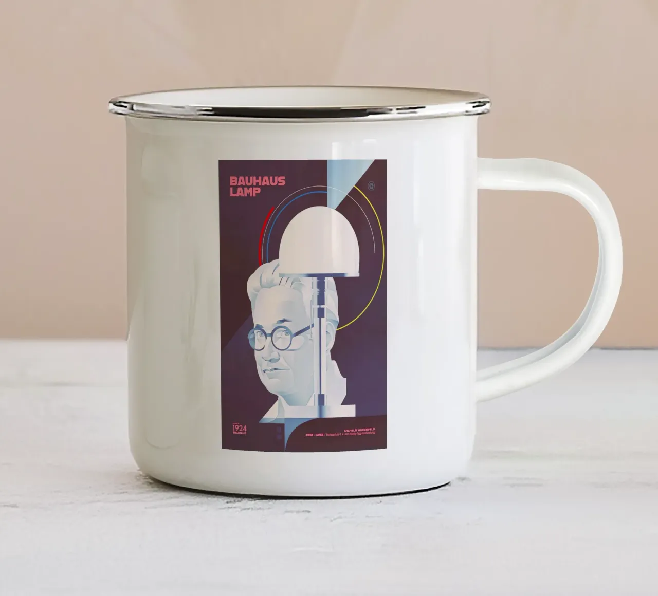 Bauhaus tazza in smalto da Brooke