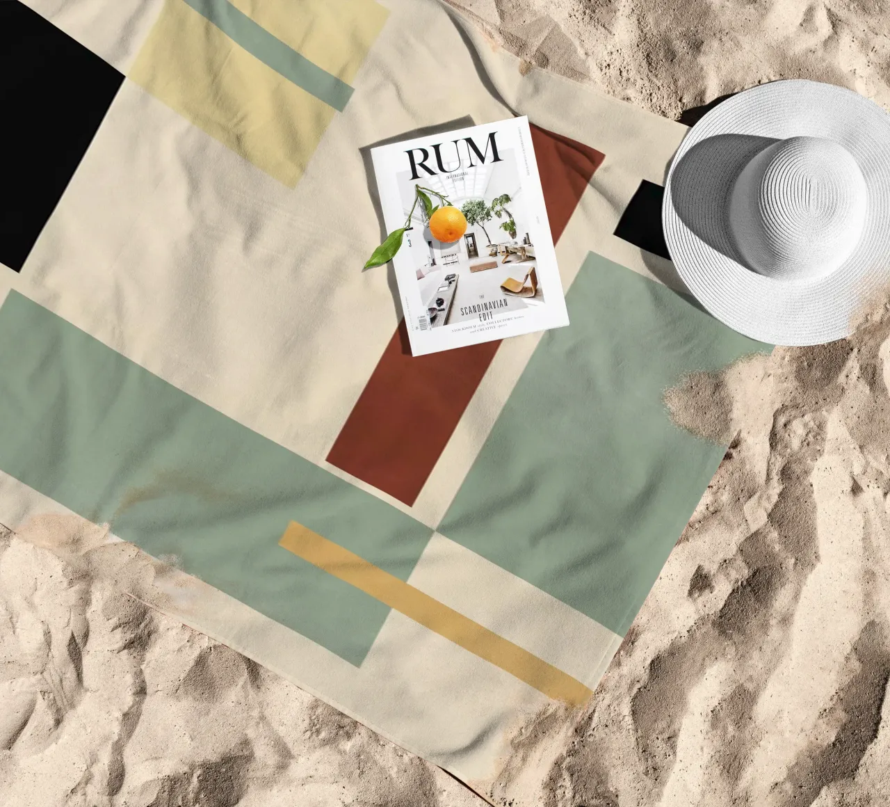 Rustige structuur strandhanddoek van Gaite