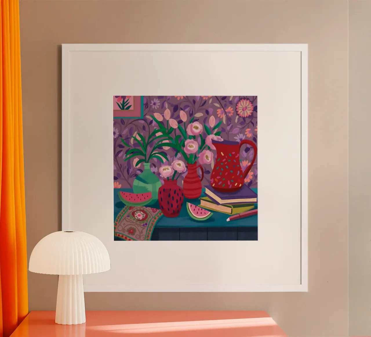 Wassermelone Rose Repose Poster von Paez Harmony