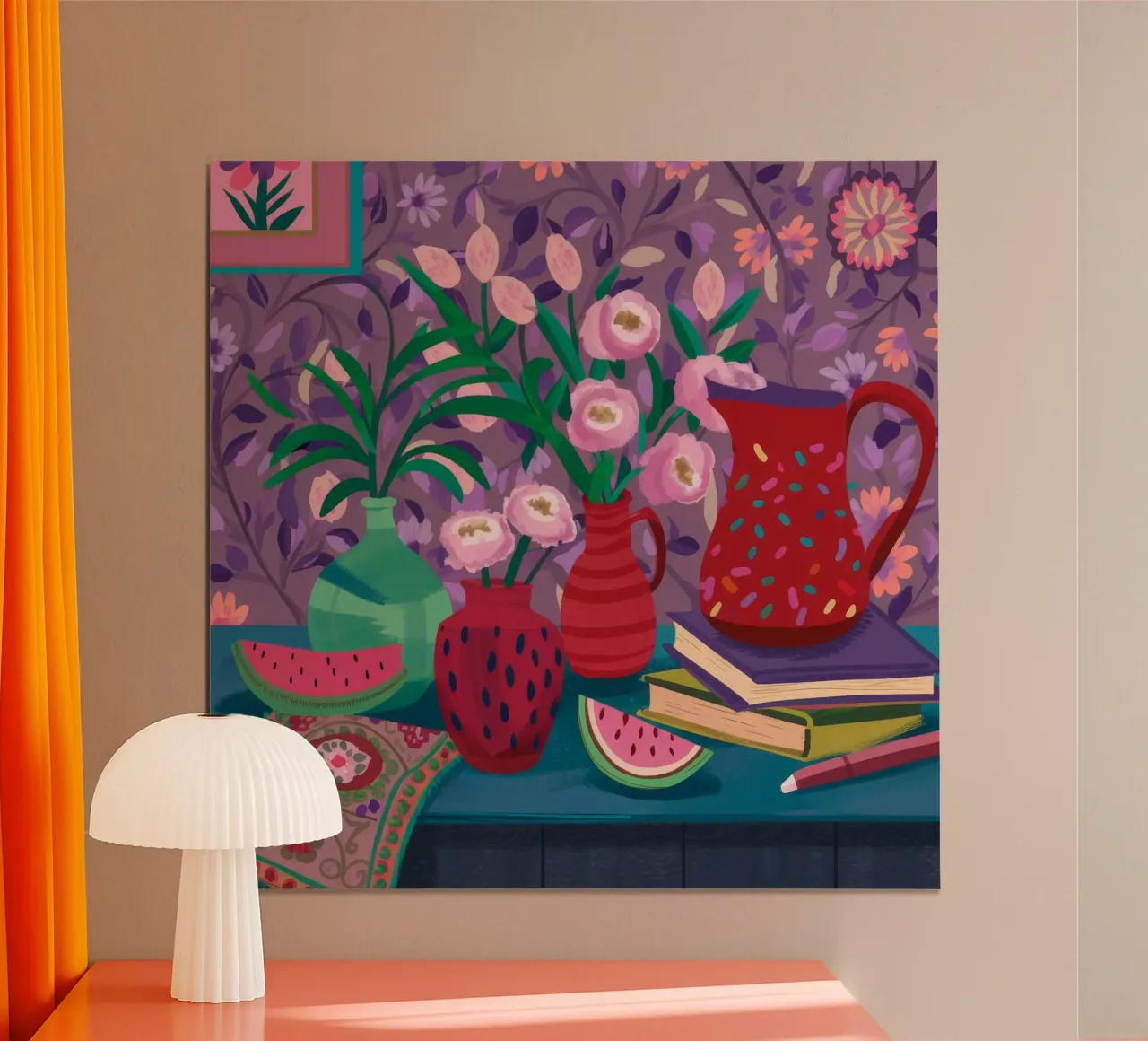 Wassermelone Rose Repose Poster von Paez Harmony