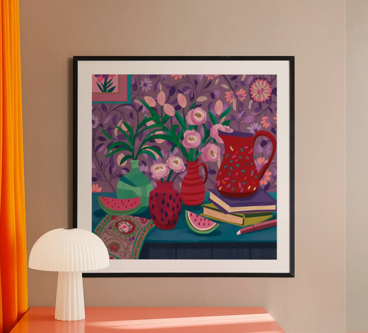 Wassermelone Rose Repose Poster von Paez Harmony
