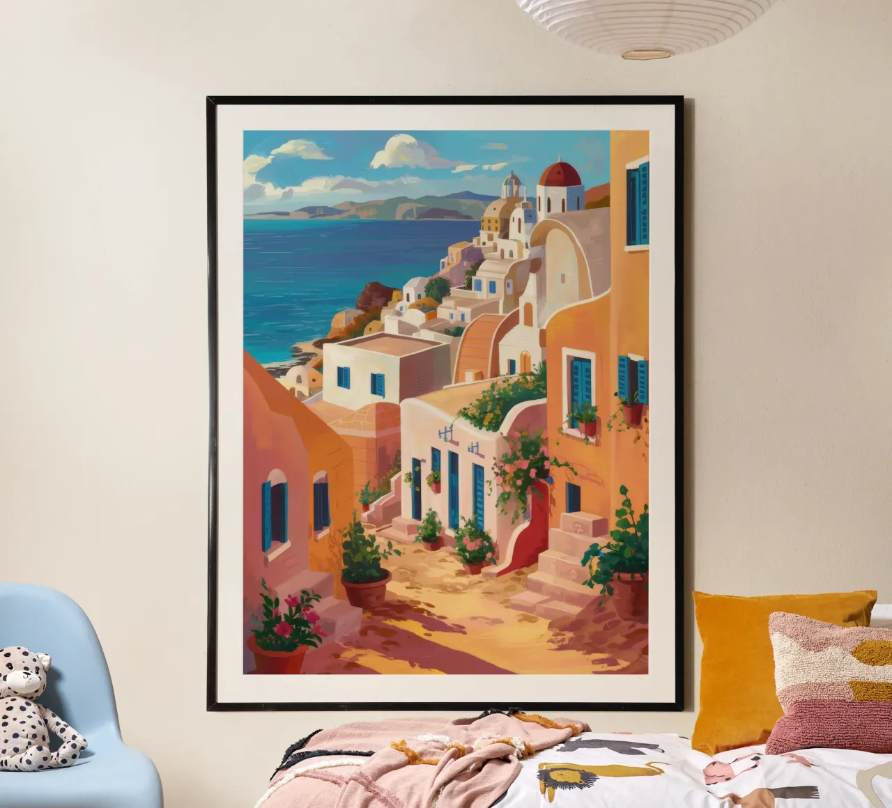Santorini Meerblick Hahnemühle von Paez Harmony