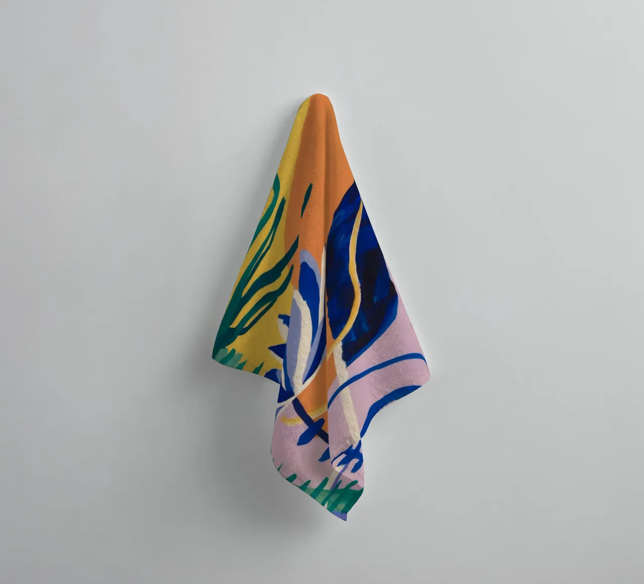 Abstract Blue Forms towel by Haven Mirage