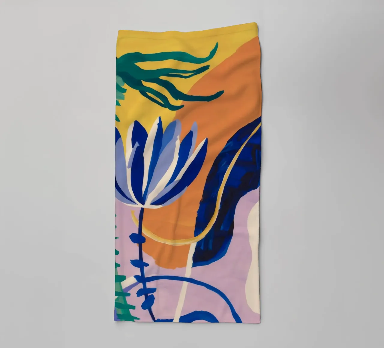 Abstract Blue Forms towel by Haven Mirage
