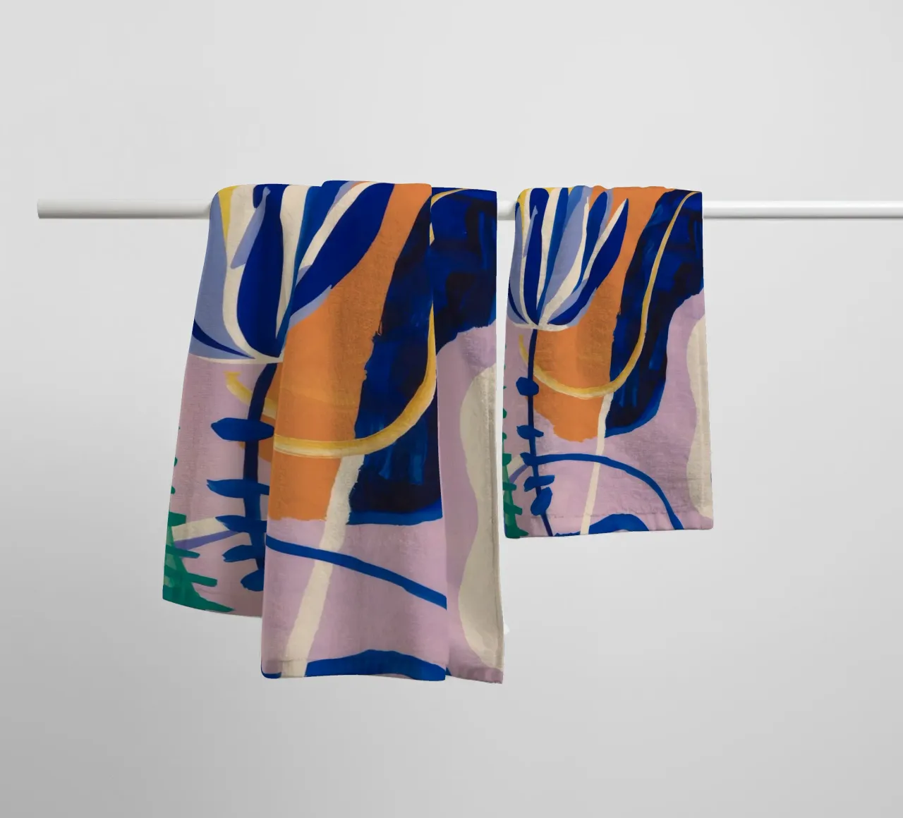 Abstract Blue Forms towel by Haven Mirage