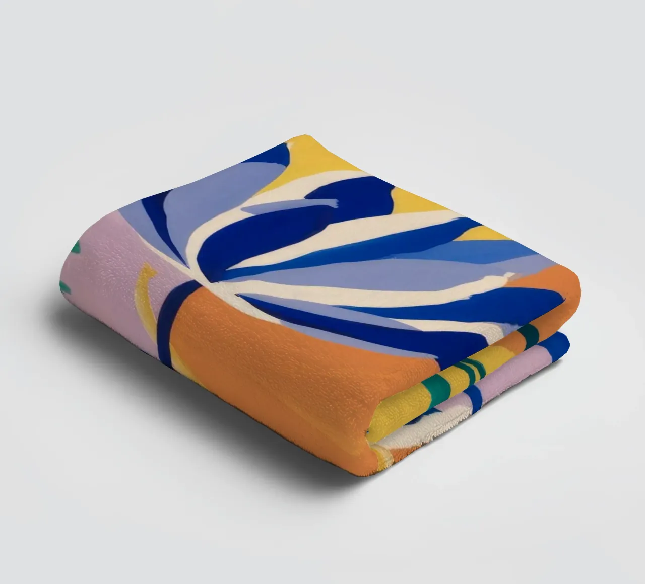 Abstract Blue Forms towel by Haven Mirage
