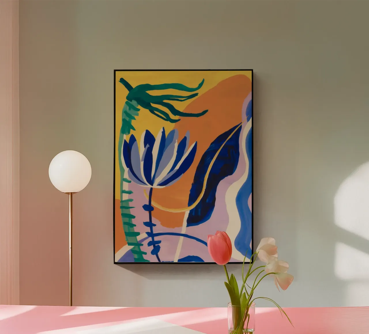 Forme astratte blu plexiglass da Haven Mirage