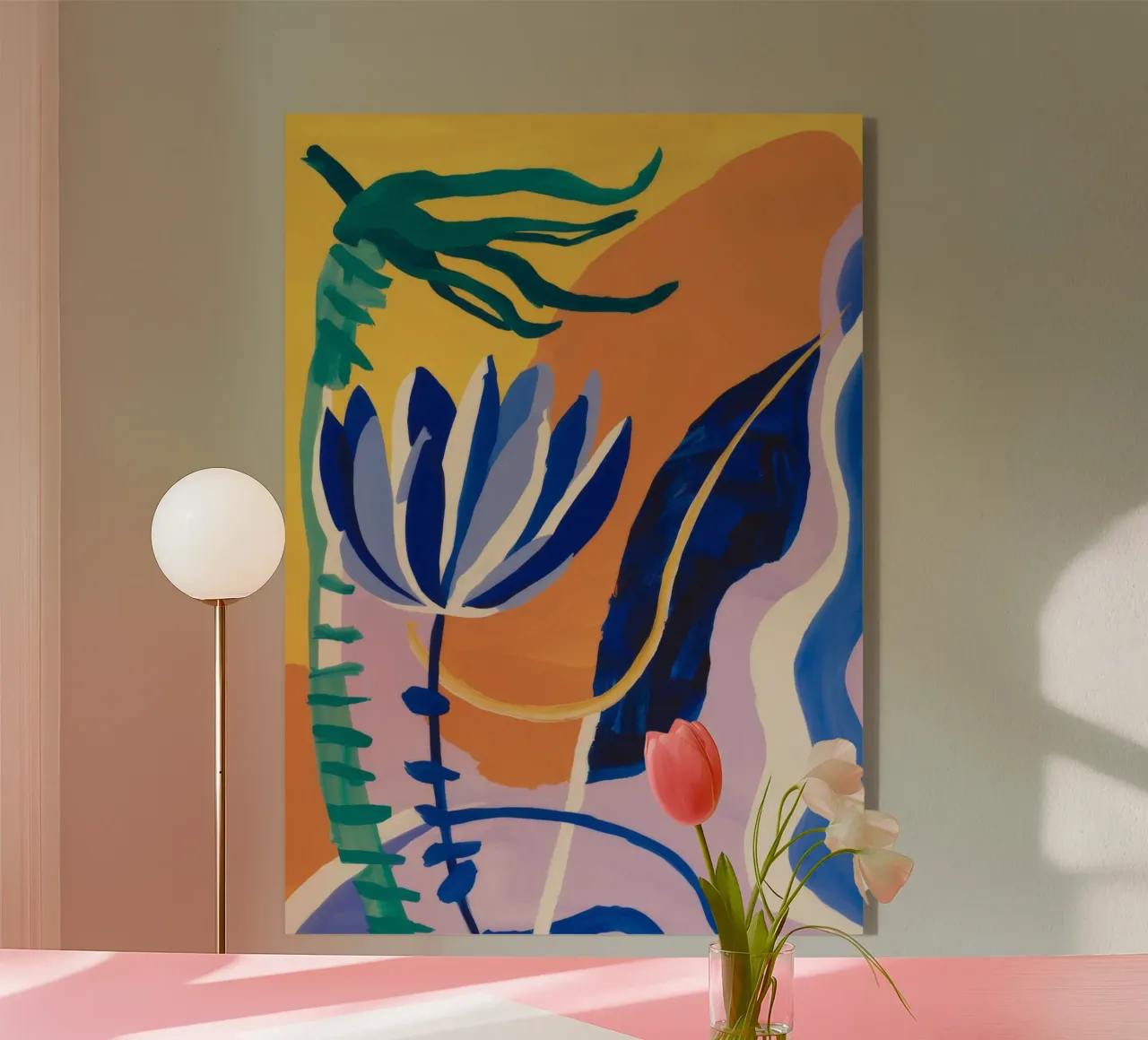 Forme astratte blu plexiglass da Haven Mirage