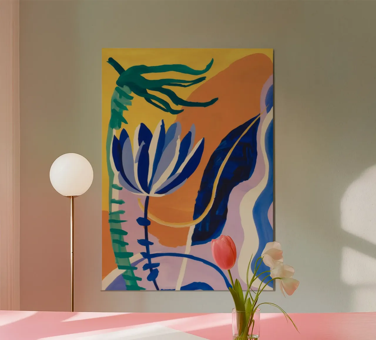 Abstract Blue Forms alu-dibond by Haven Mirage