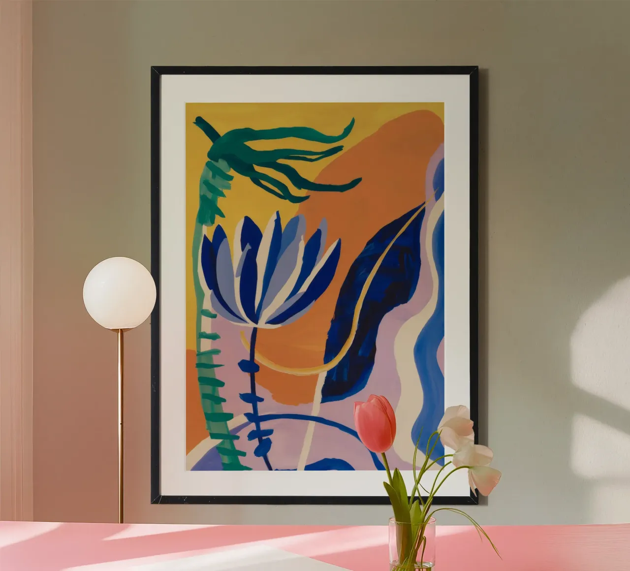 Forme astratte blu poster da Haven Mirage