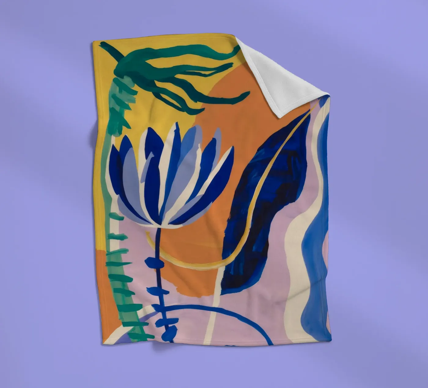 Abstract Blue Forms fleecedeken van Haven Mirage