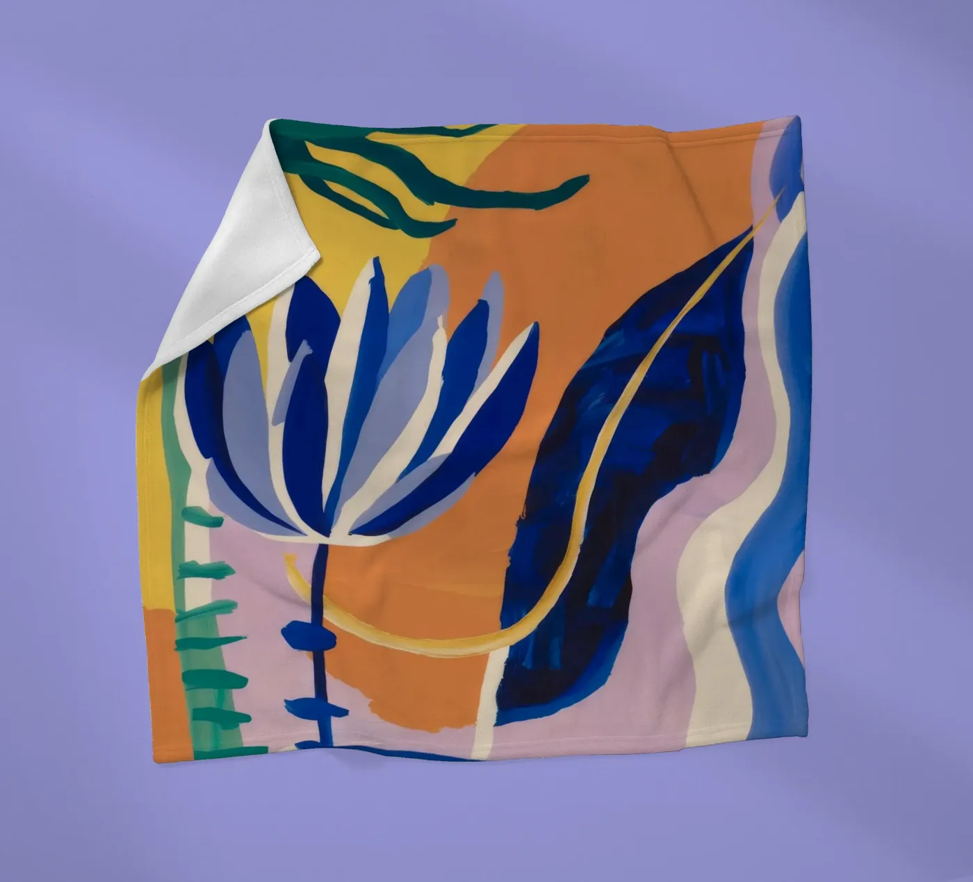 Abstract Blue Forms fleecedeken van Haven Mirage