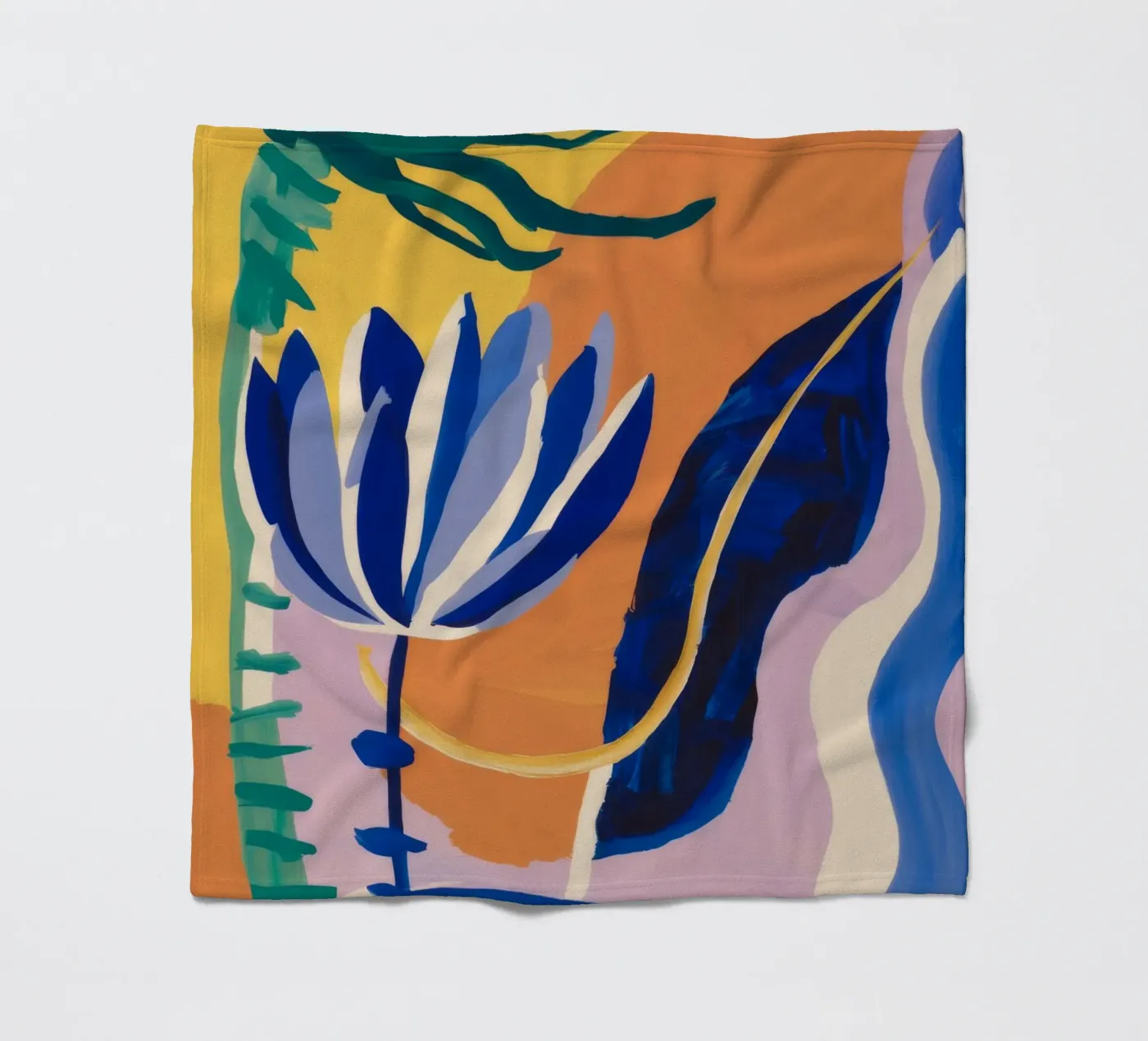 Abstract Blue Forms fleecedeken van Haven Mirage