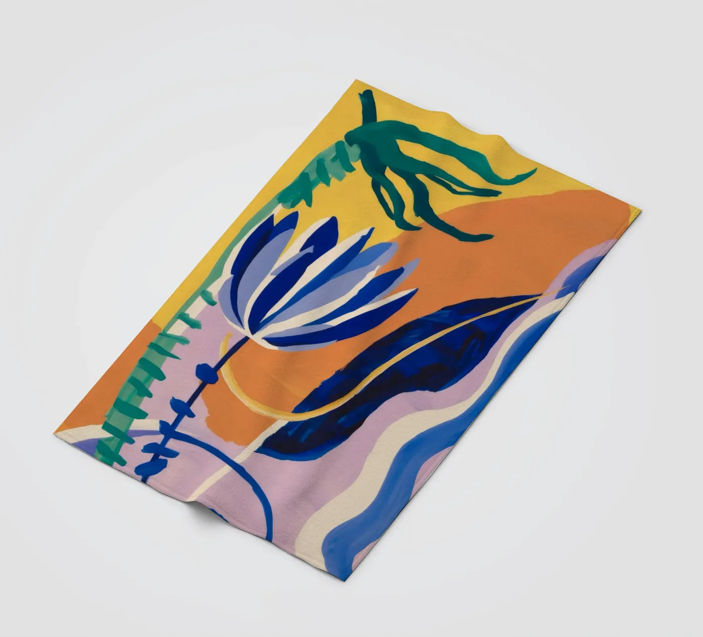 Abstract Blue Forms fleecedeken van Haven Mirage