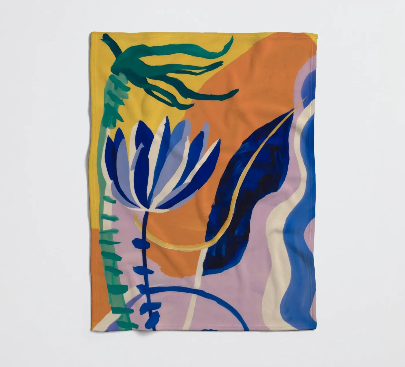 Abstract Blue Forms fleecedeken van Haven Mirage