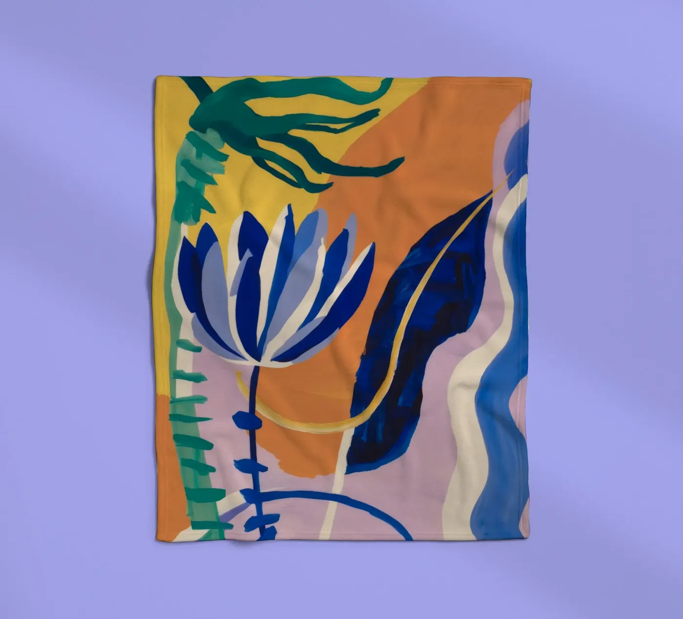 Abstract Blue Forms fleecedeken van Haven Mirage