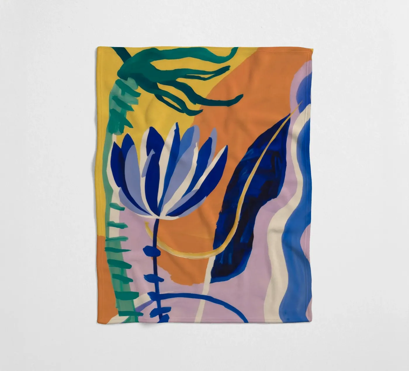 Abstract Blue Forms fleecedeken van Haven Mirage