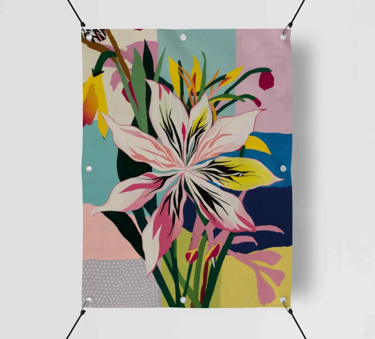 Giglio Geometrico Pop telo in pvc da Paez Harmony
