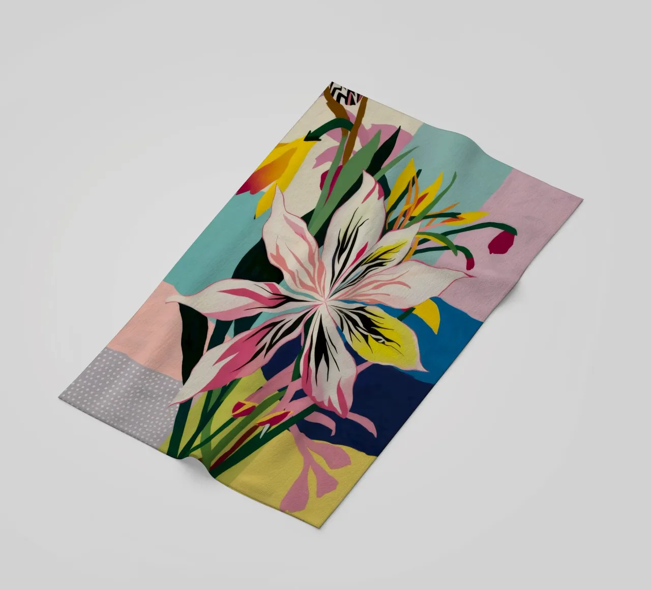 Lilie Geometrisch Pop Strandtuch von Paez Harmony