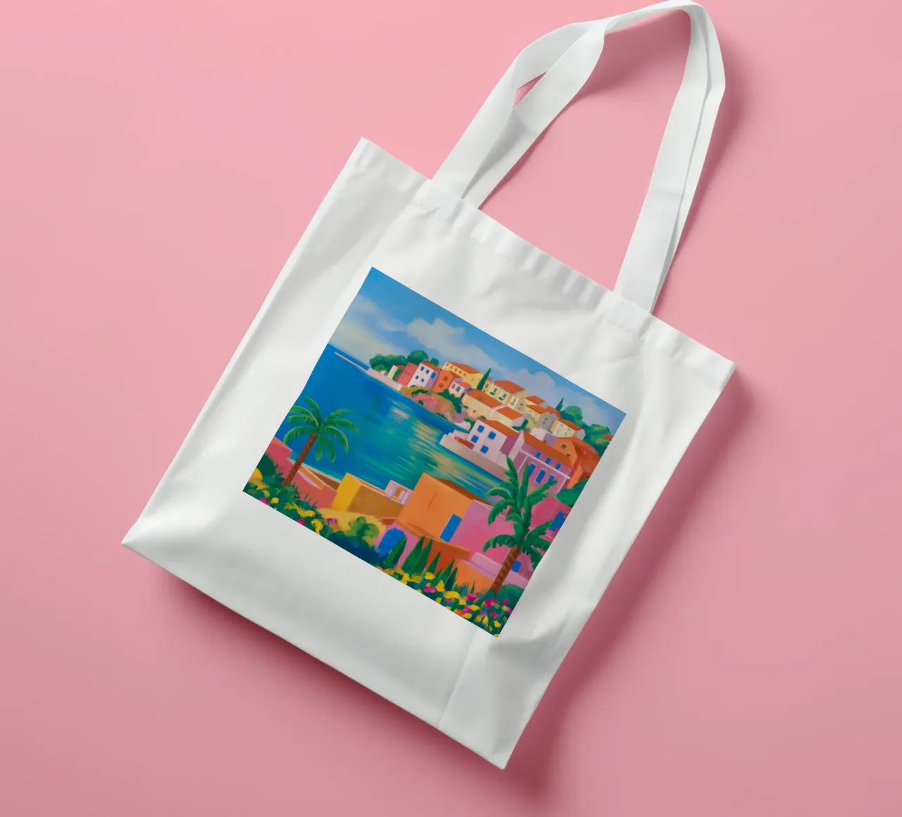 Azure Bay Town tote bag by Haven Mirage