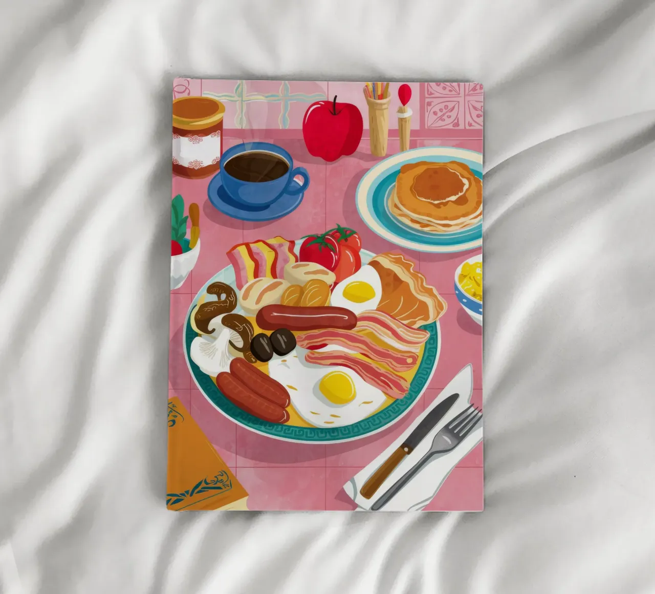 Breakfast Feast Flatlay notebook by Haven Mirage