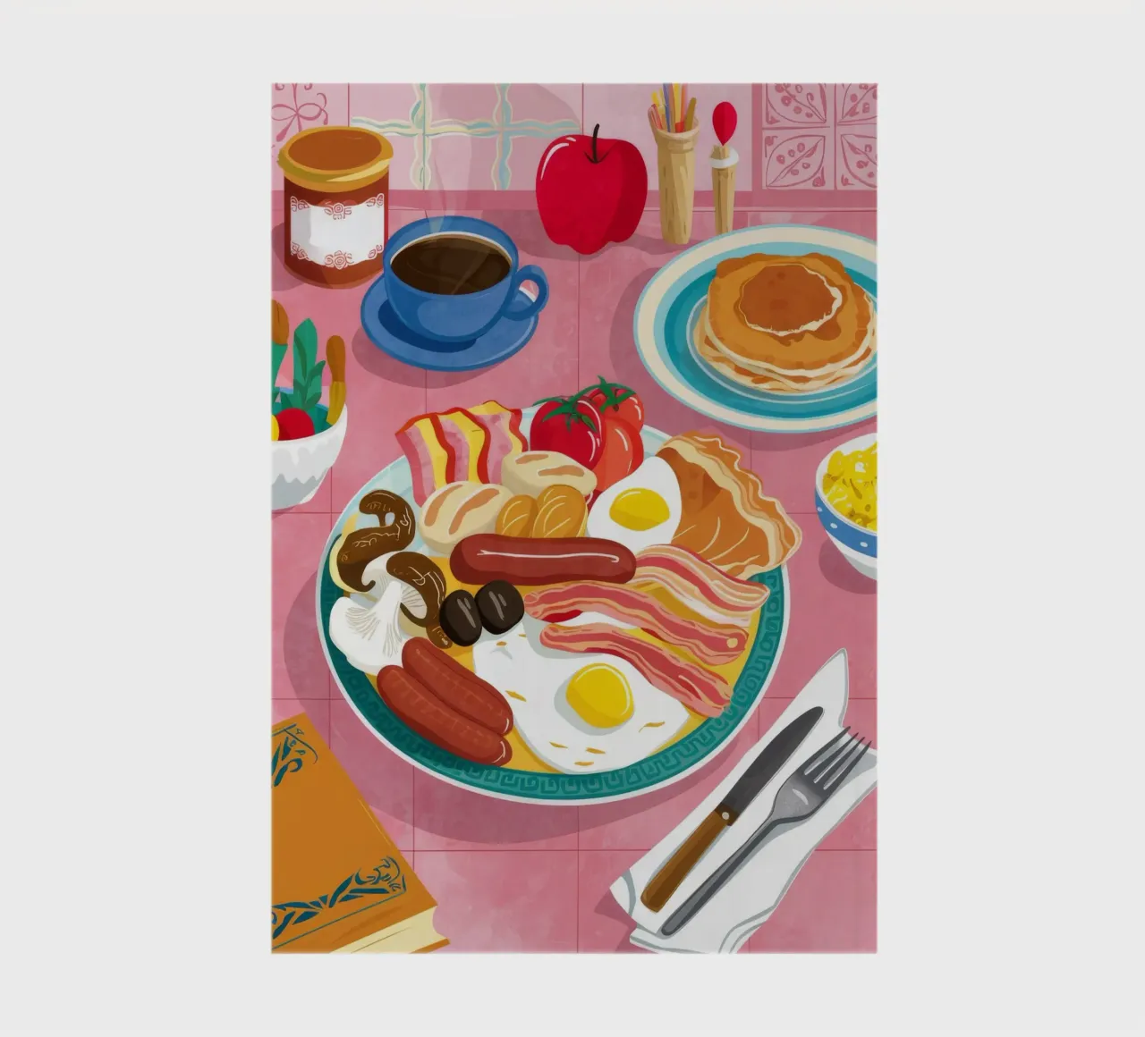 Breakfast Feast Flatlay notebook by Haven Mirage