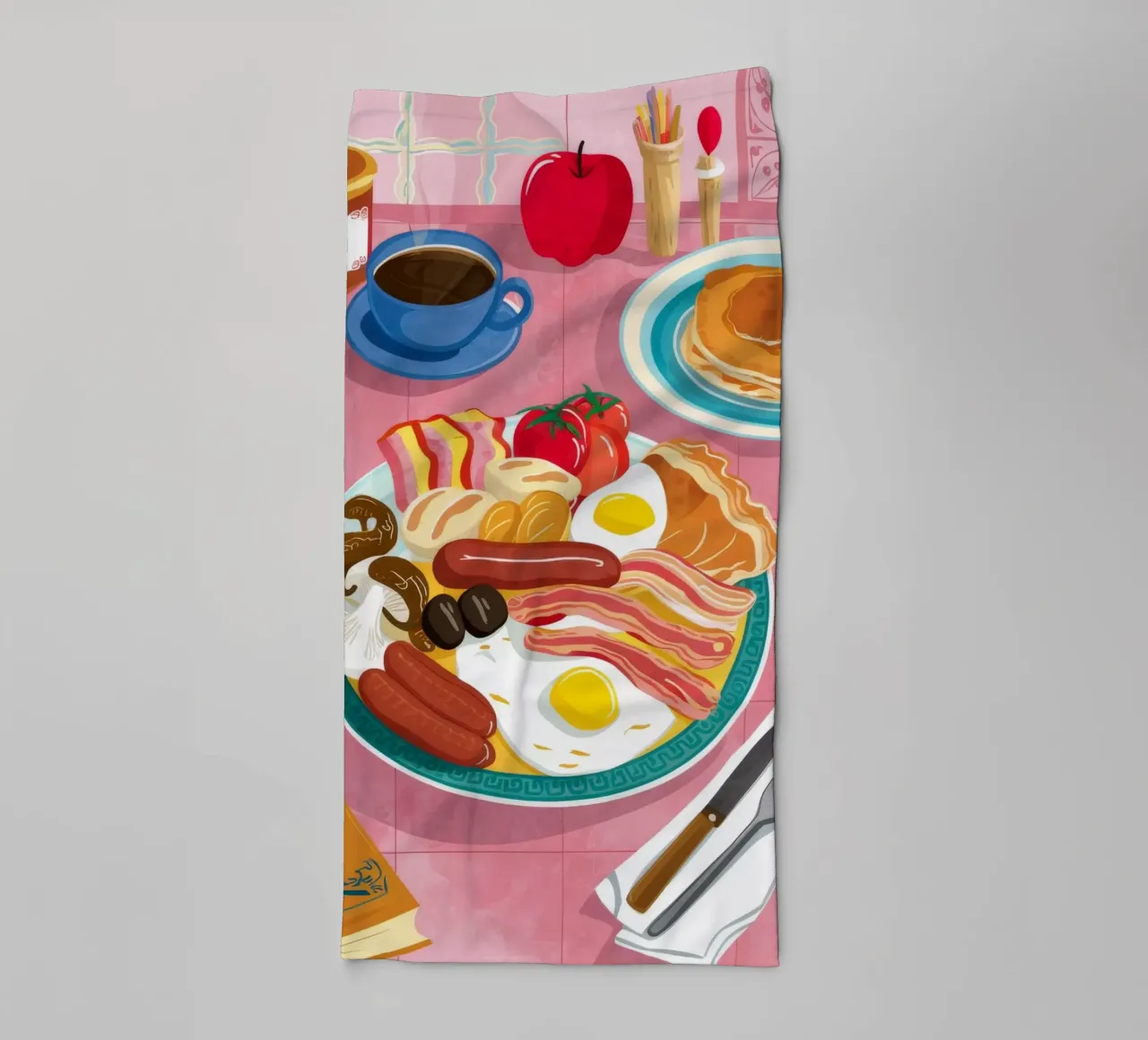 Breakfast Feast Flatlay towel by Haven Mirage