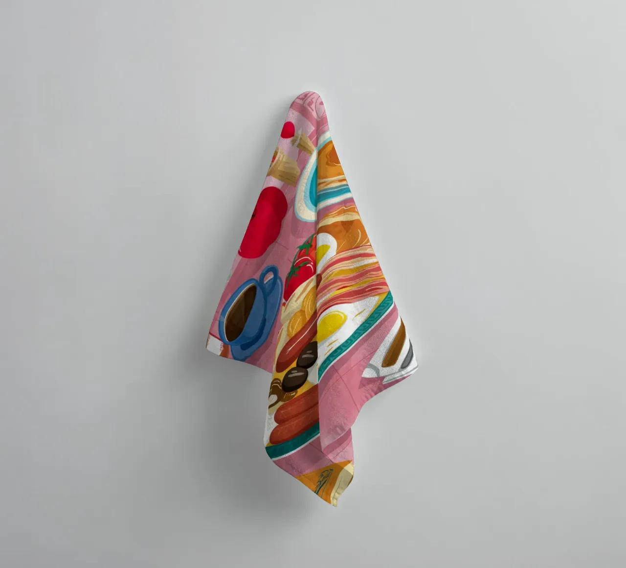 Breakfast Feast Flatlay towel by Haven Mirage