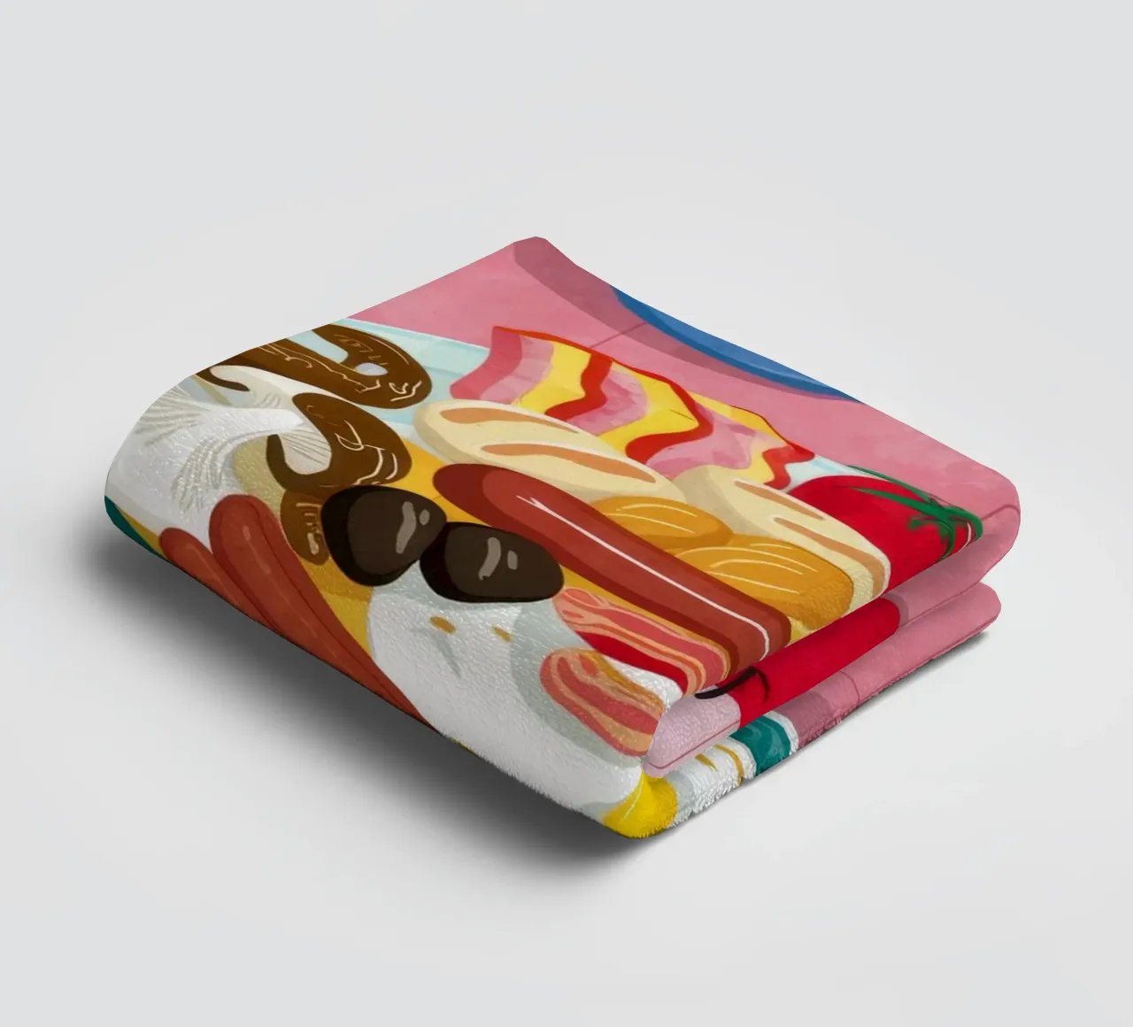 Breakfast Feast Flatlay towel by Haven Mirage