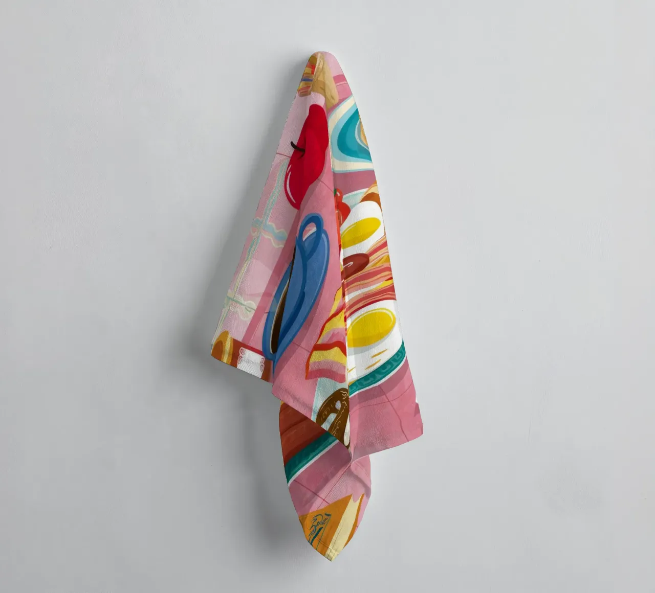 Breakfast Feast Flatlay towel by Haven Mirage