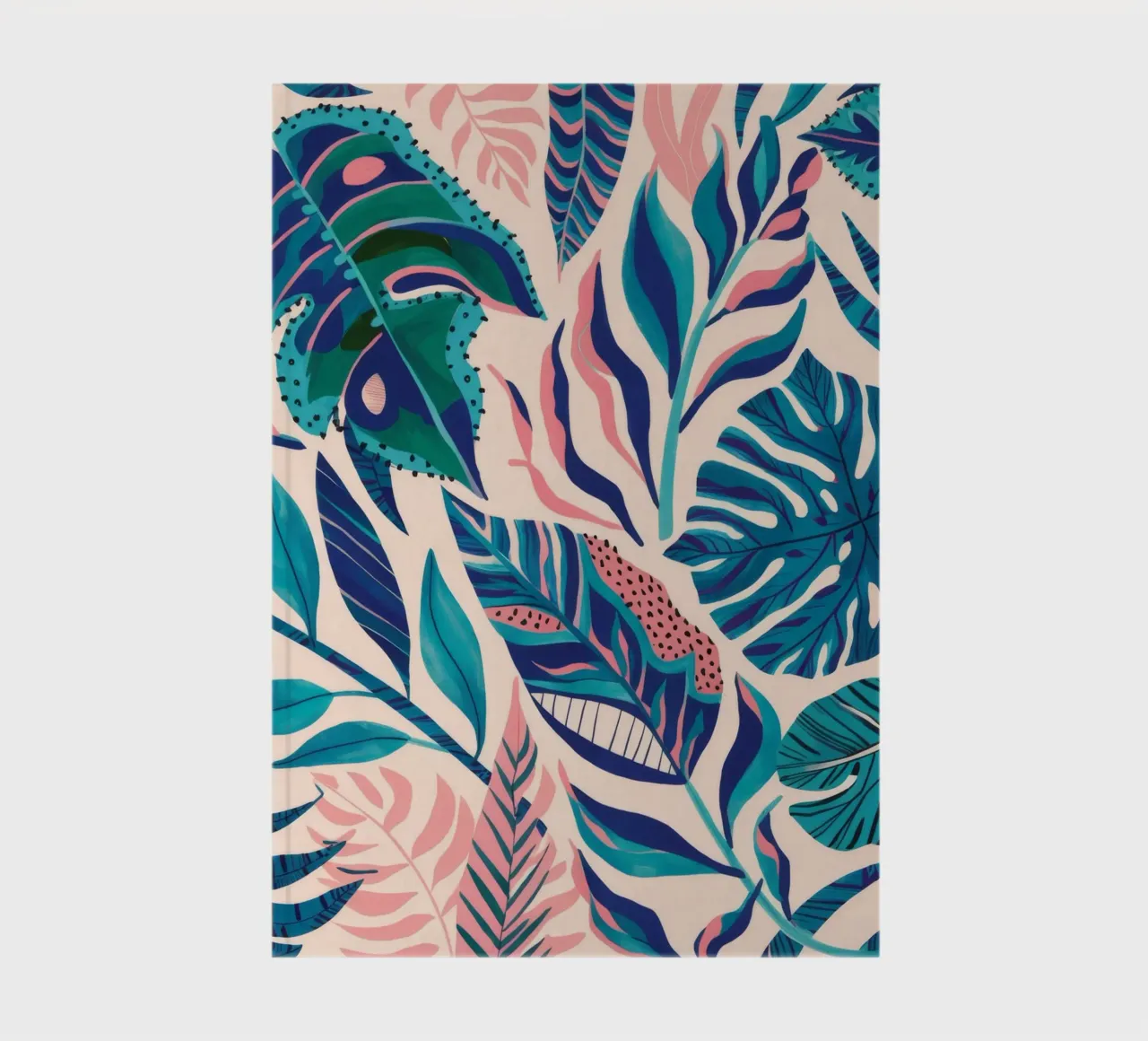 Teal Leaf Serenity notebook by Grande Serene