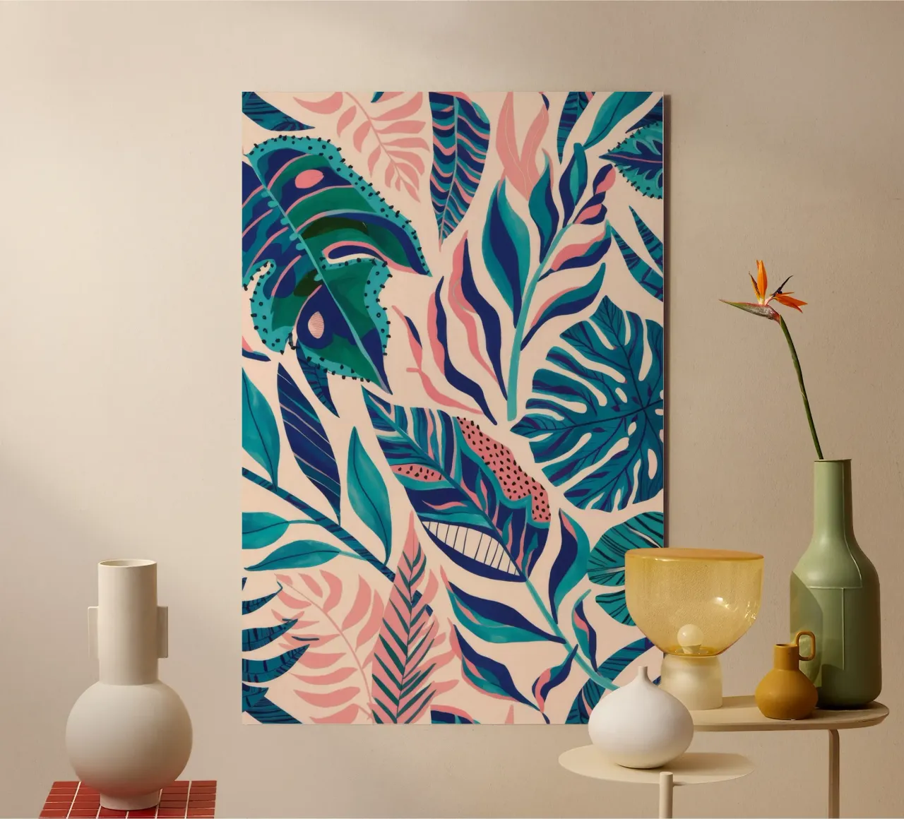Teal Leaf Serenity forex plate by Grande Serene