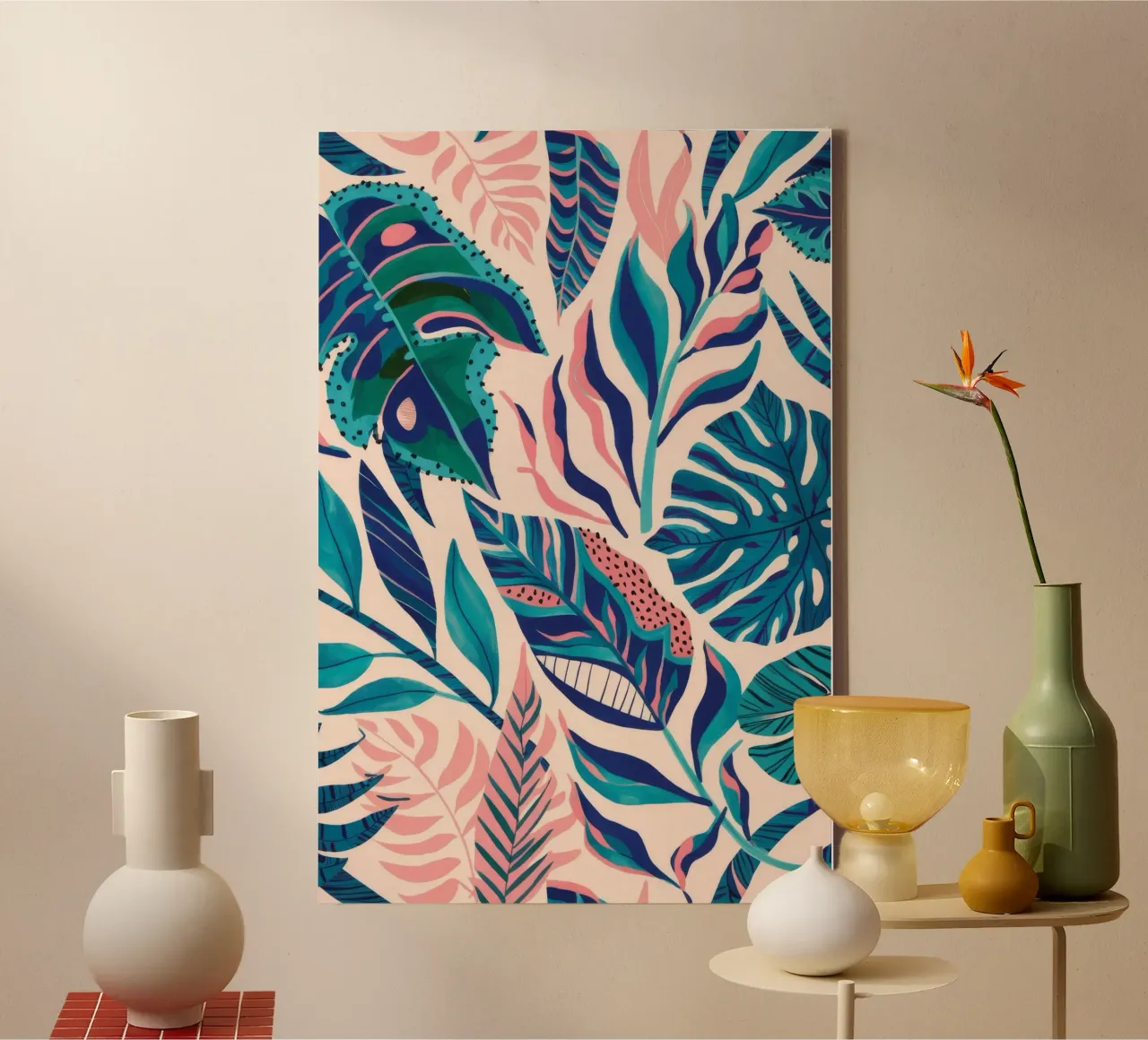 Winterblad Serenity canvas met Baklijst van Grande Serene
