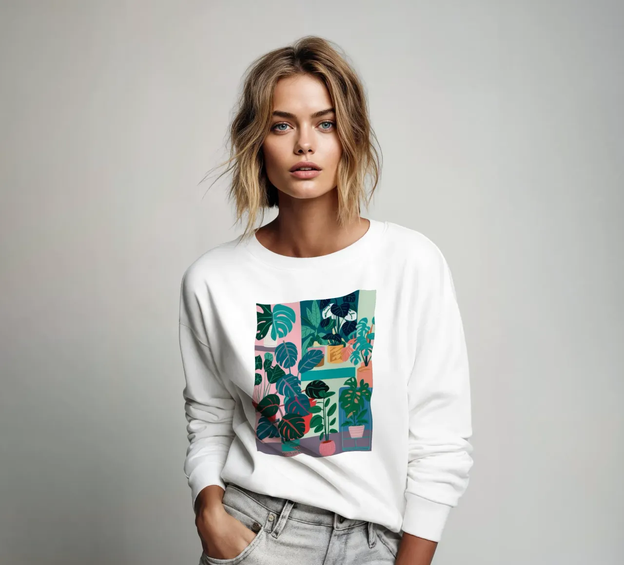 Studio sulle foglie di Monstera felpa da Paez Harmony