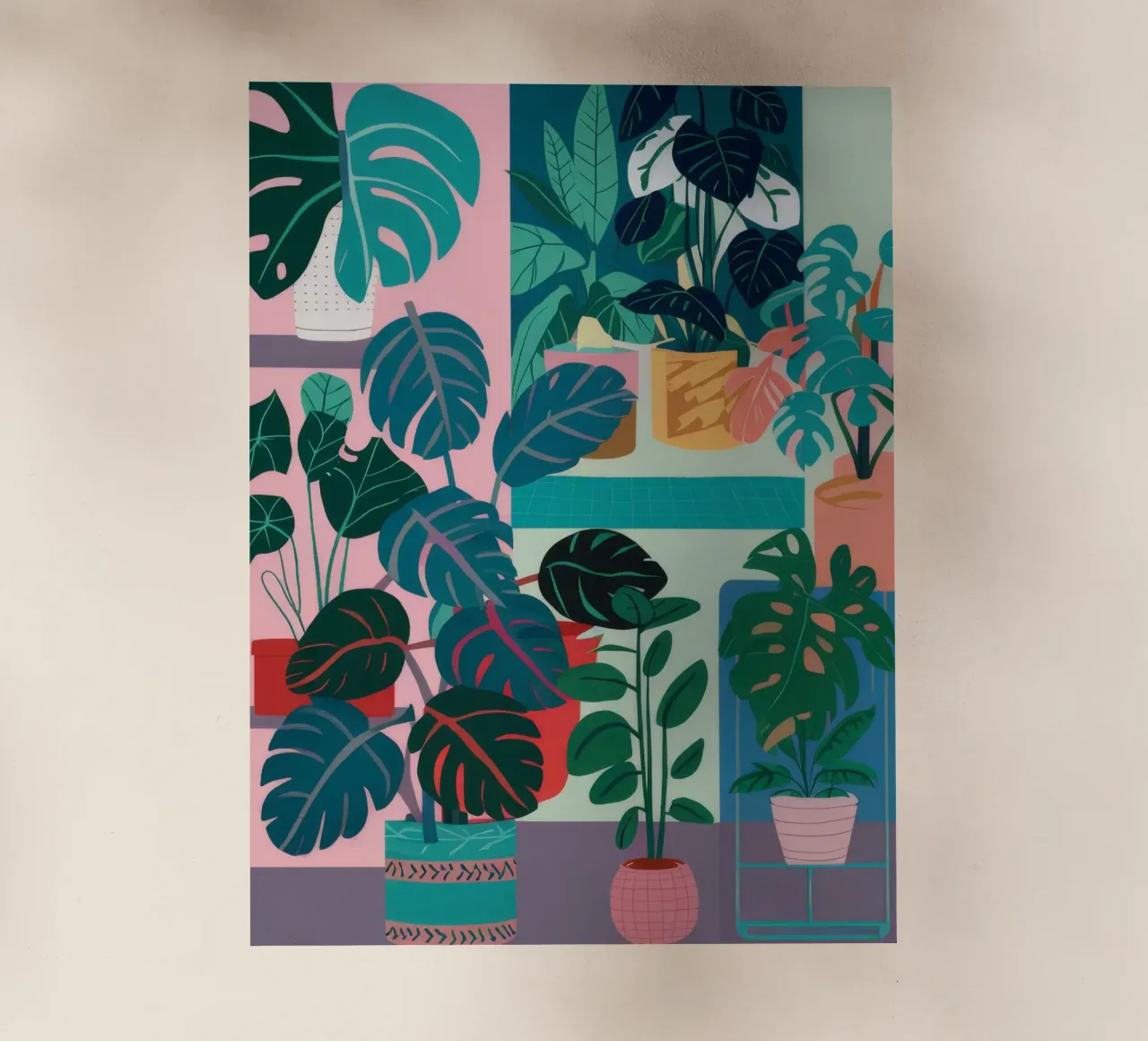 Monstera Leaf Study pellicola backlit da Paez Harmony