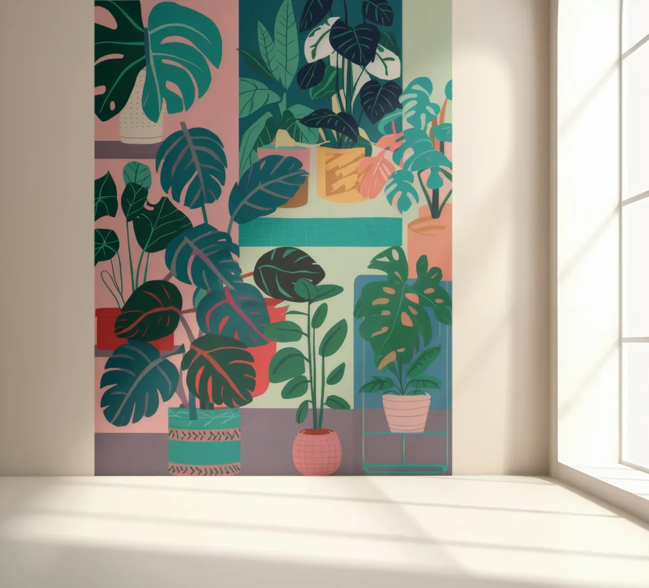 Monsterablad Studie fotobehang van Paez Harmony