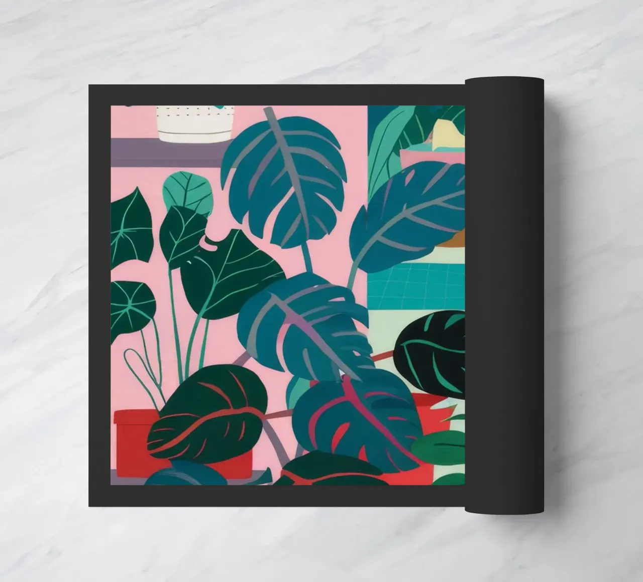 Monstera Leaf Study doormat by Paez Harmony