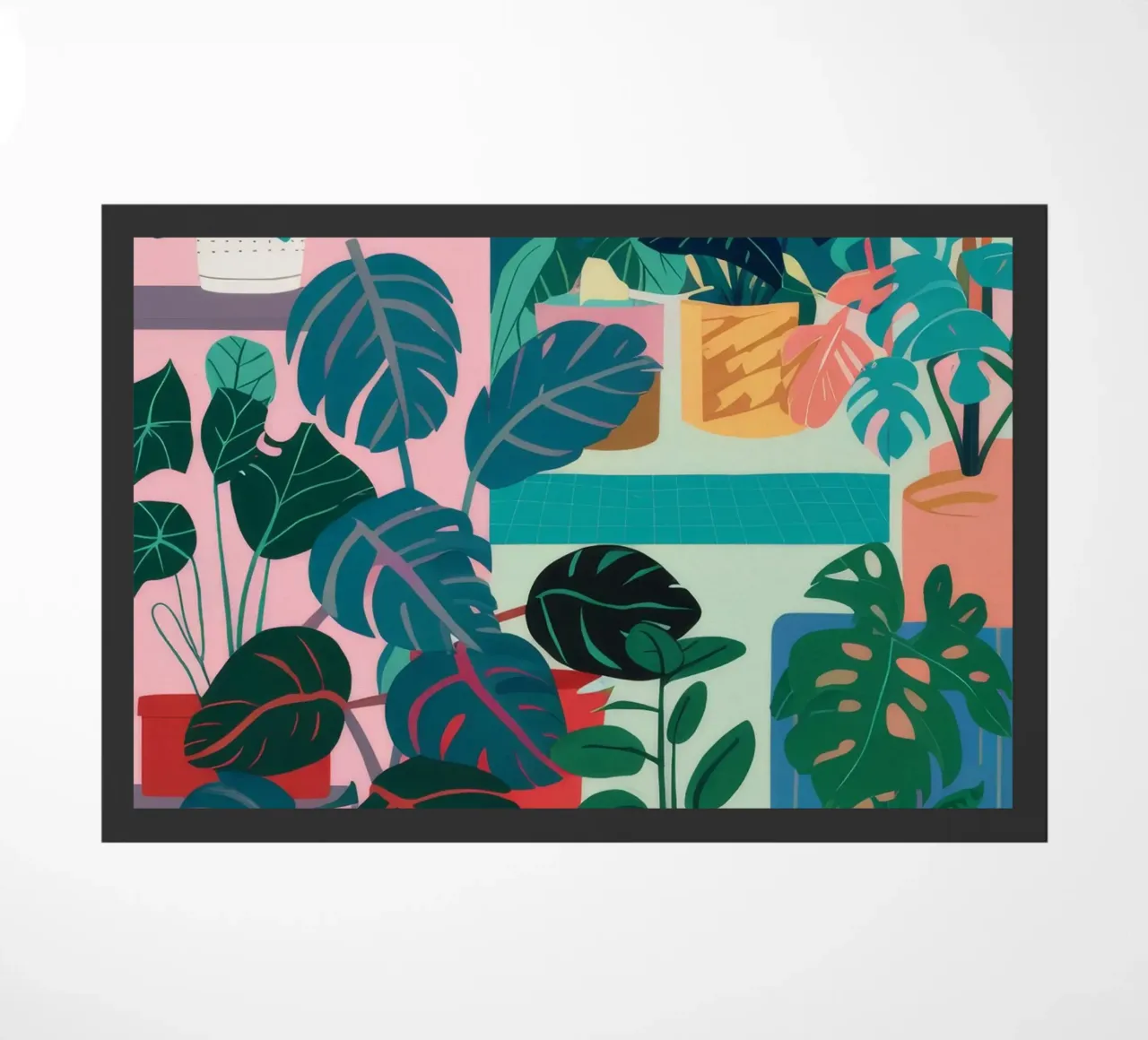 Monstera Leaf Study doormat by Paez Harmony