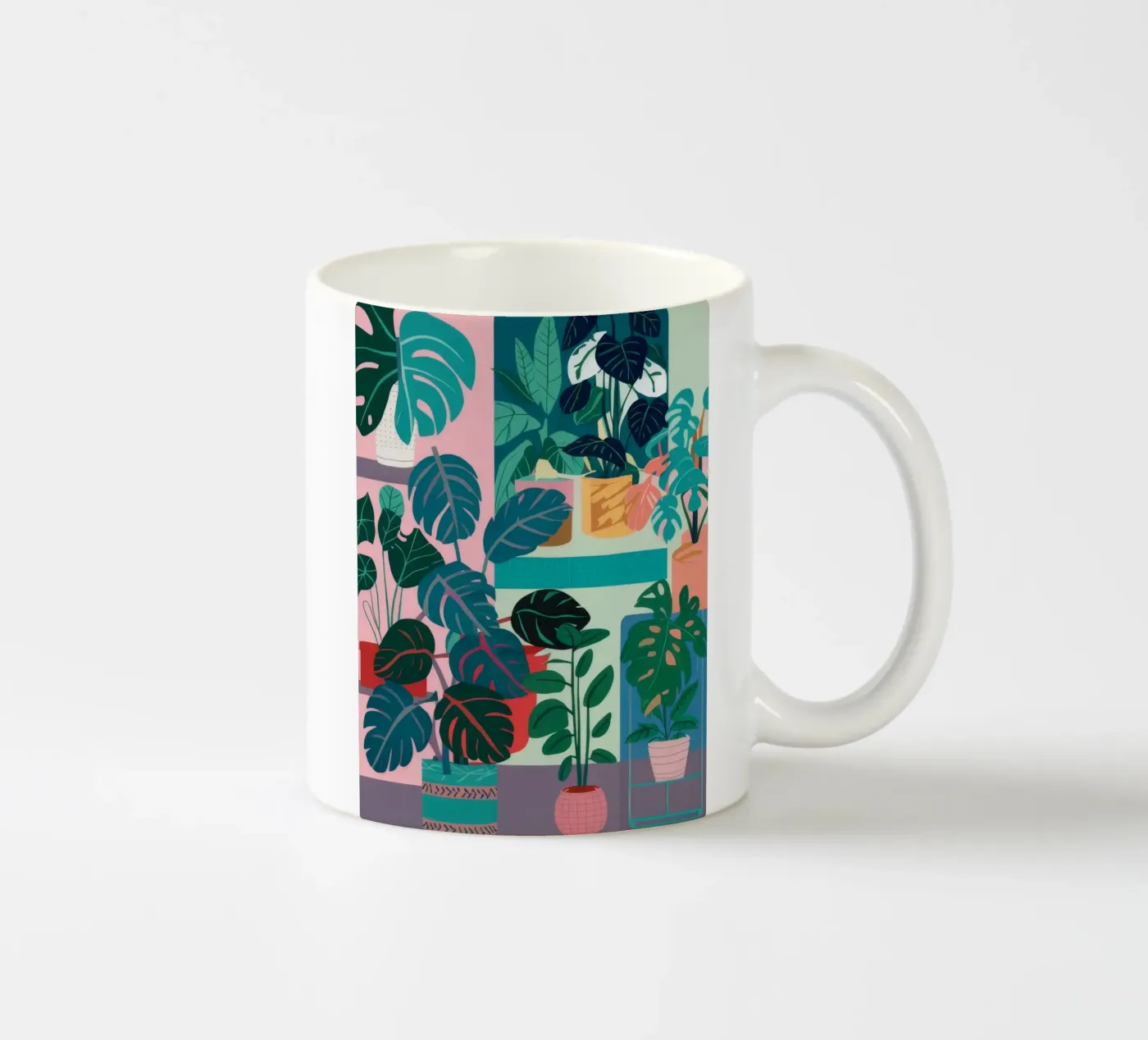 Monstera Leaf Study ceramic mug by Paez Harmony
