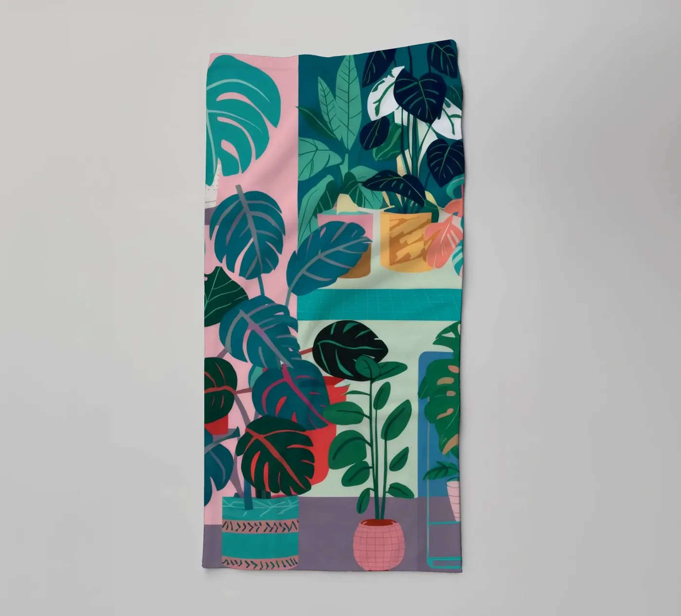 Monstera Leaf Study towel by Paez Harmony