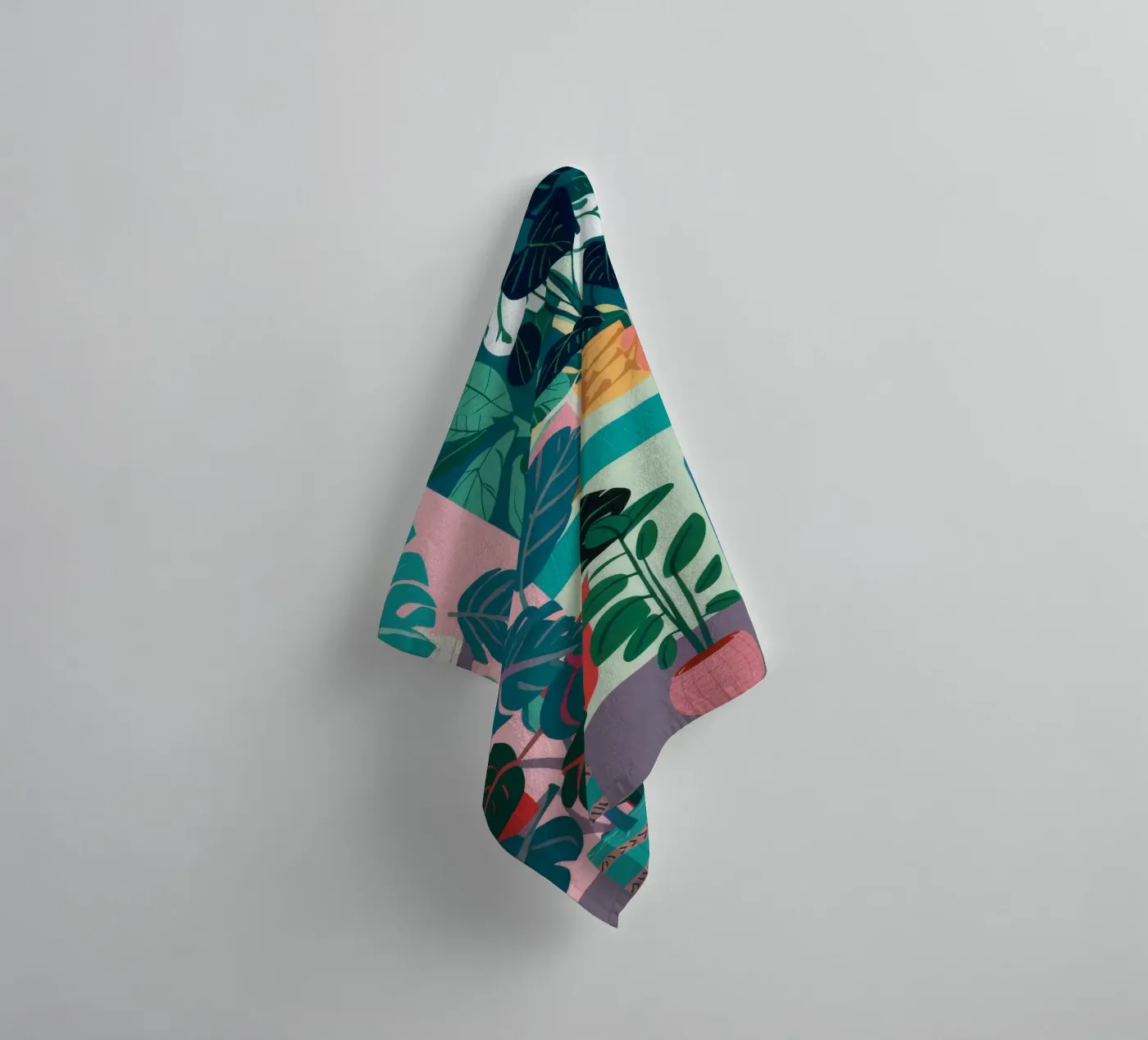 Monstera Leaf Study towel by Paez Harmony